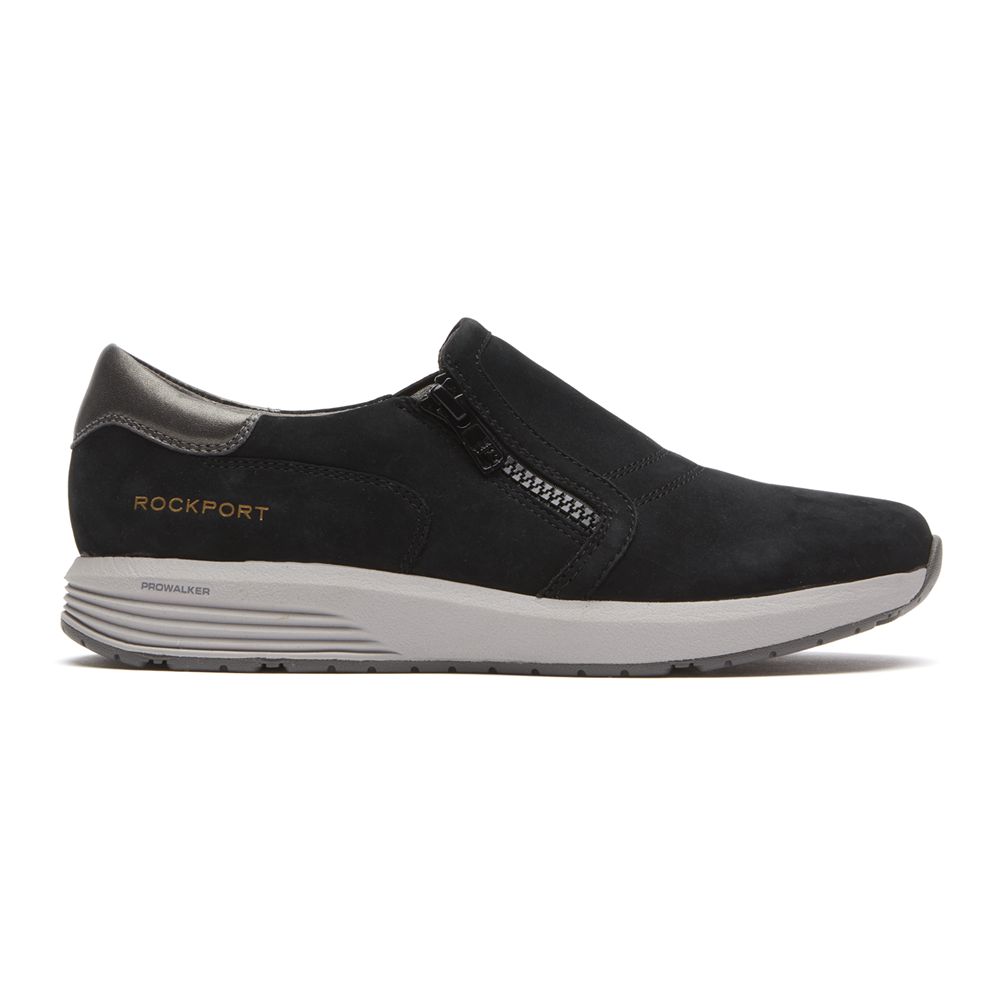 Sapatilhas Mulher Rockport Trustride Prowalker Slip-On Pretas,Portugal TFYWH-8746